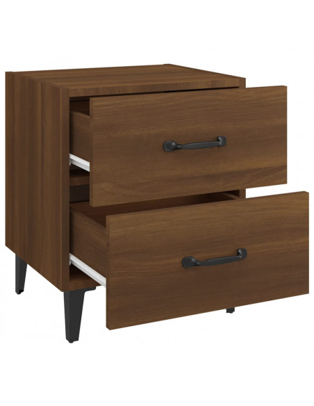 Comodini 2 pz in Rovere Marrone 40x35x47,5 cm