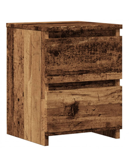 Comodini 2 pz Legno Antico 30x30x40 cm in Legno Multistrato