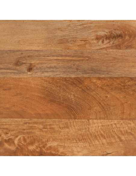 Comodini 2 pz Marrone e Nero in Legno Massello di Mango