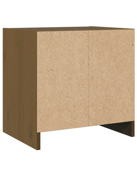 Comodini 2 pz Marrone Miele 40x30,5x40 cm in Massello di Pino