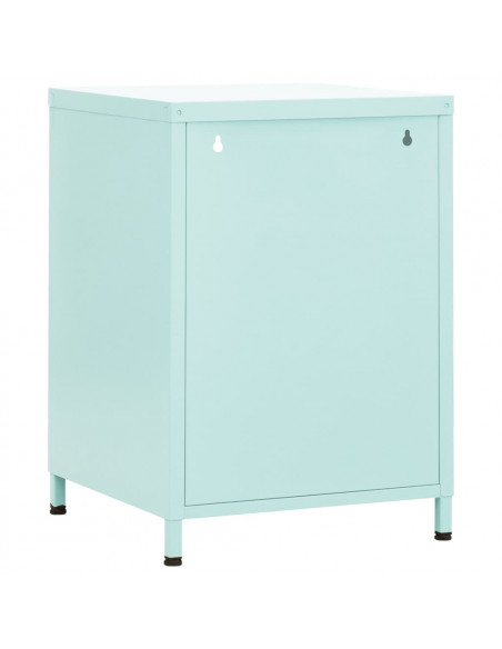 Comodini 2 pz Menta 35x35x51 cm in Acciaio