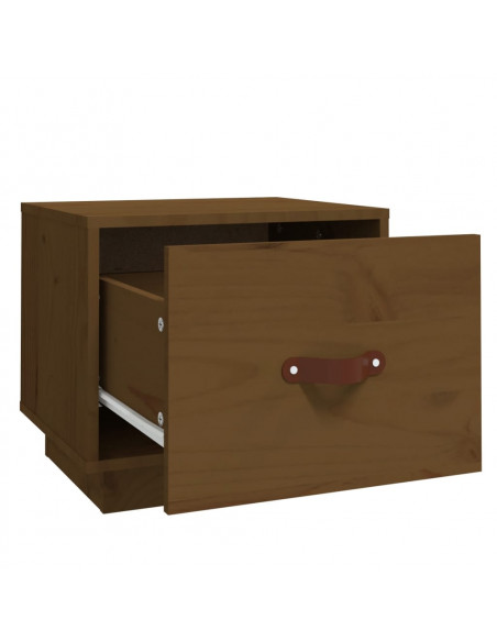 Comodini 2 pz Miele 40x34x35 cm in Legno Massello di Pino