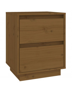 Comodini 2 pz Miele 40x35x50 cm in Legno Massello di Pino