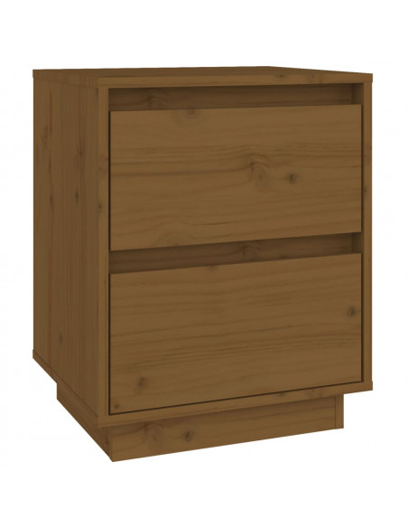 Comodini 2 pz Miele 40x35x50 cm in Legno Massello di Pino