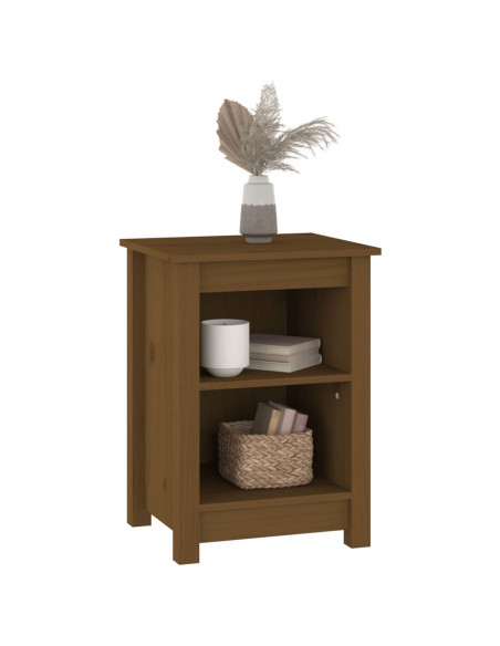 Comodini 2 pz Miele 40x35x55 cm in Legno Massello di Pino
