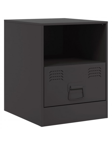 Comodini 2 pz Neri 34,5x39x44 cm in Acciaio