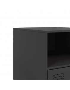 Comodini 2 pz Neri 34,5x39x62 cm in Acciaio