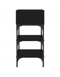 Comodini 2 pz Neri 35x34,5x70 cm in Legno Multistrato