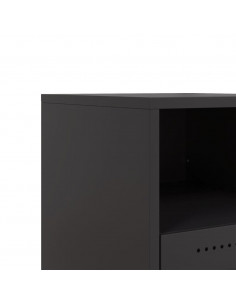 Comodini 2 pz Neri 36x39x43,5 cm in Acciaio