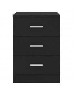 Comodini 2 pz Neri 38x35x56 cm in Legno Ingegnerizzato