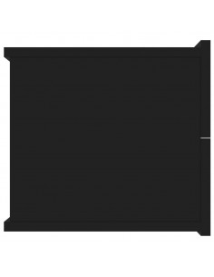 Comodini 2 pz Neri 40x30x30 cm in Legno Multistrato