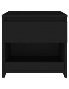 Comodini 2 pz Neri 40x30x39 cm in Legno Multistrato