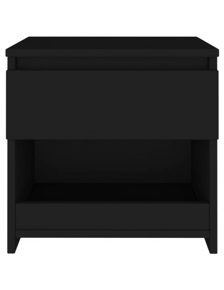 Comodini 2 pz Neri 40x30x39 cm in Legno Multistrato