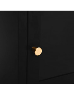 Comodini 2 pz Neri 40x30x54,5 cm Acciaio e Vetro