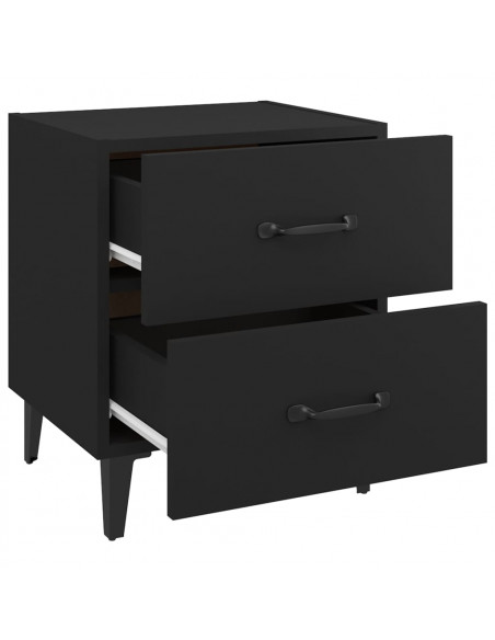Comodini 2 pz Neri 40x35x47,5 cm