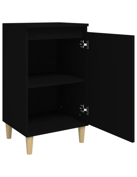 Comodini 2 pz Neri 40x35x70 cm in Legno Multistrato