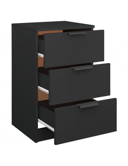 Comodini 2 pz Neri 40x36x65 cm
