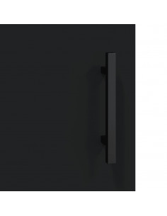 Comodini 2 pz Neri 40x40x50 cm in Legno Multistrato