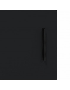 Comodini 2 pz Neri 40x40x50 cm in Legno Multistrato