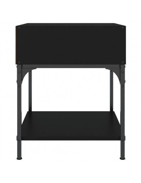 Comodini 2 pz Neri 40x41x50 cm in Legno Multistrato