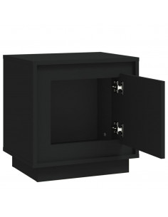 Comodini 2 pz Neri 44x35x45 cm in Legno Multistrato