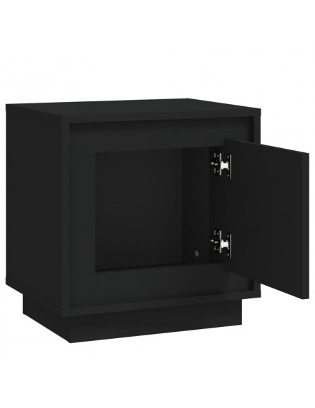 Comodini 2 pz Neri 44x35x45 cm in Legno Multistrato