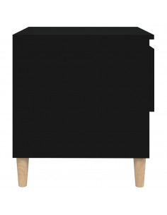 Comodini 2 pz Neri 50x46x50 cm in Legno Multistrato
