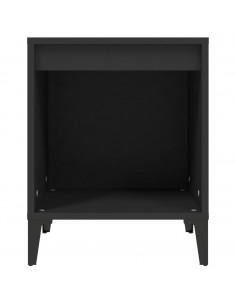 Comodini 2 pz Nero 40x35x50 cm