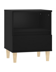 Comodini 2 pz Nero 40x35x50 cm