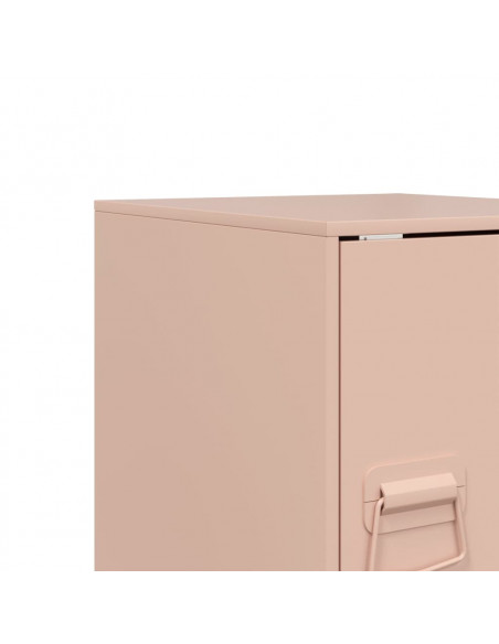 Comodini 2 pz Rosa 34,5x39x44 cm in Acciaio