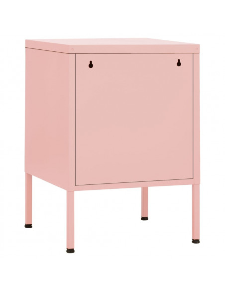 Comodini 2 pz Rosa 35x35x51 cm in Acciaio