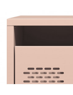 Comodini 2 pz Rosa 35x39x43,5 cm in Acciaio