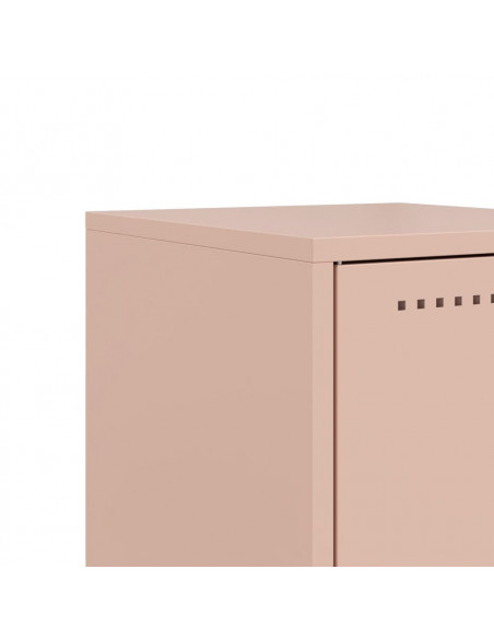 Comodini 2 pz Rosa 36x39x43,5 cm in Acciaio