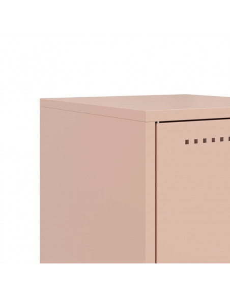 Comodini 2 pz Rosa 36x39x60,5 cm in Acciaio