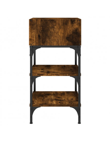 Comodini 2 pz Rovere Fumo 35x34,5x70 cm in Legno Multistrato