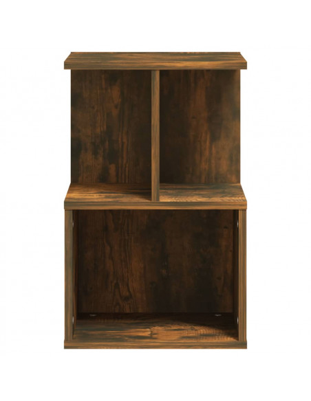 Comodini 2 pz Rovere Fumo 35x35x55 cm in Legno Multistrato