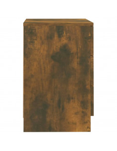 Comodini 2 pz Rovere Fumo 38x35x56 cm in Legno Multistrato