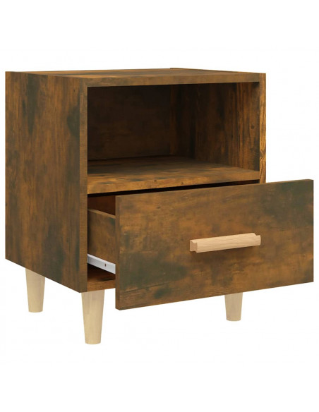 Comodini 2 pz Rovere Fumo 40x35x47 cm