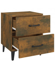 Comodini 2 pz Rovere Fumo 40x35x47,5 cm