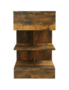 Comodini 2 pz Rovere Fumo 40x35x65 cm in Legno Multistrato