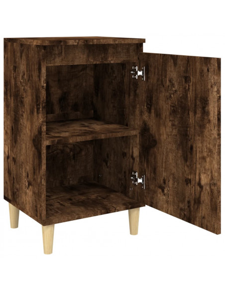 Comodini 2 pz Rovere Fumo 40x35x70 cm in Legno Multistrato