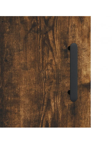 Comodini 2 pz Rovere Fumo 40x40x50 cm in Legno Multistrato