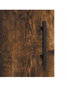 Comodini 2 pz Rovere Fumo 40x40x50 cm in Legno Multistrato