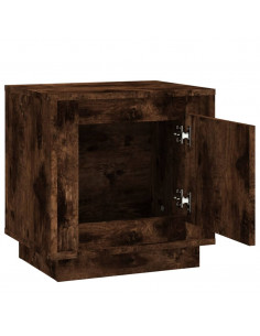 Comodini 2 pz Rovere Fumo 44x35x45 cm in Legno Multistrato