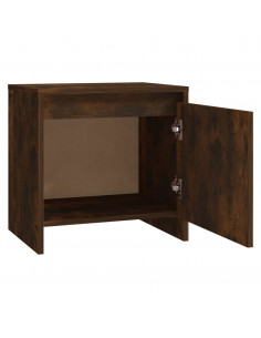 Comodini 2 pz Rovere Fumo 45x34x44,5 cm in Truciolato