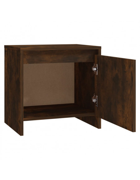 Comodini 2 pz Rovere Fumo 45x34x44,5 cm in Truciolato