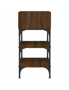 Comodini 2 pz Rovere Marrone 35x34,5x70 cm in Legno Multistrato