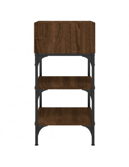 Comodini 2 pz Rovere Marrone 35x34,5x70 cm in Legno Multistrato