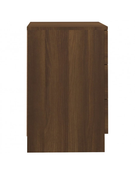 Comodini 2 pz Rovere Marrone 38x35x56 cm in Legno Multistrato