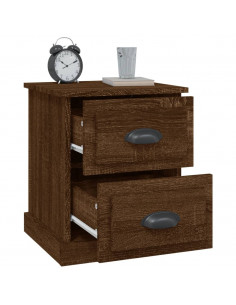 Comodini 2 pz Rovere Marrone 39x39x47,5 cm in Legno Multistrato